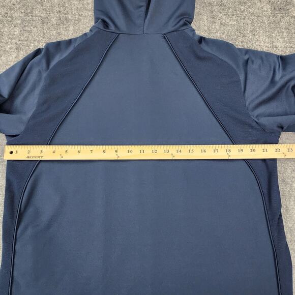 Vintage Nike Jacket Mens Small Blue Full Zip Hooptech Basketball Hoodie Sweat - Picture 4 of 16